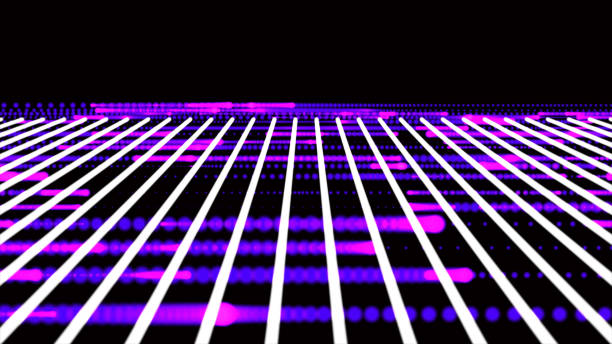 istock Bright neon grid lines background. abstract flat vector background color neon 3d 2175679481