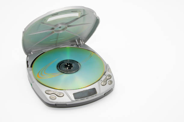 istock Discman with open cover with a CD isolated on white background 2175685492
