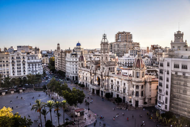 istock Plaza del Ayuntamiento in Valencia, Spain 2175687669