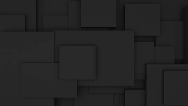 istock abstract geometric shape background black square Used in graphics or background images to add various messages.,3d rendering 2175698277