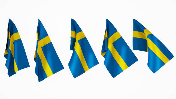istock national flag background image,wind blowing flags,3d rendering,Flag of Sweden 2175698957