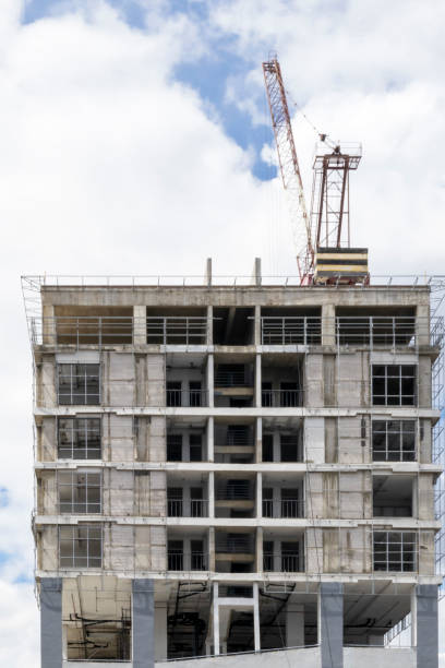istock High-rise building constructed with reinforced concrete structure, building under construction 2175699396