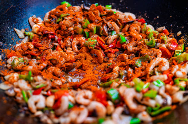 istock Mixed shrimp and vegetables in a wok. 2175704773