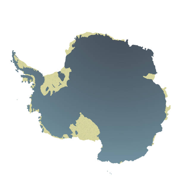 istock Map of Antarctica, sign silhouette. World Map Globe. Vector Illustration isolated on white background. Antarctic continent 2175705217