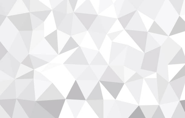 illustrations, cliparts, dessins animés et icônes de fond géométrique abstrait low poly dans des tons gris clair - modélisation à faible nombre de polygones