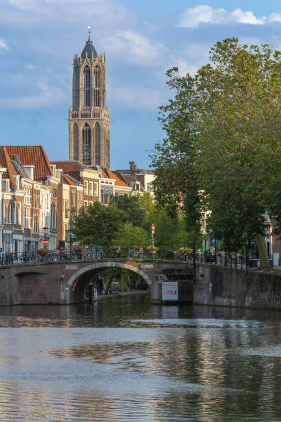 istock Dom tower and canal Utrecht 2175720140