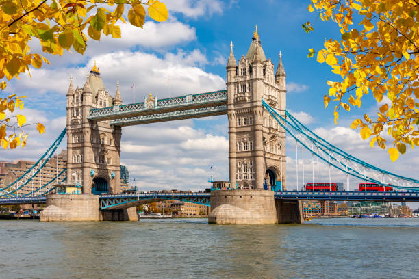 istock Tower bridge over Thames river in autumn, London, UK 2175720196