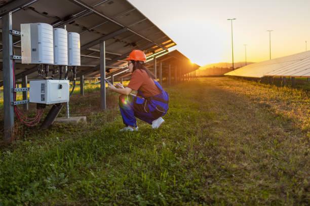 istock Woman Conducting Solar Panel Inspection 2175724014