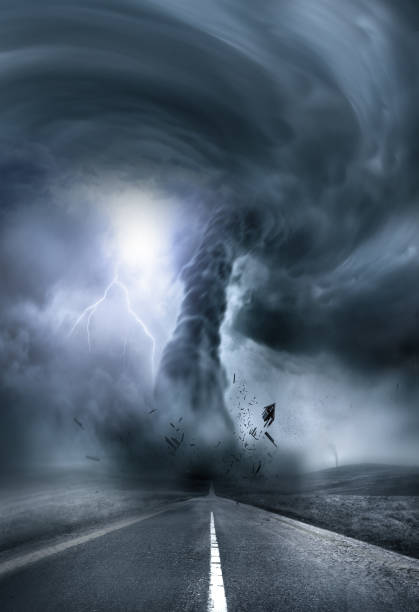 istock Powerful tornado ripping through the countryside 2175729689