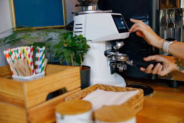 istock A Modern Espresso Machine displayed in a Cozy Coffee Shop Setting with inviting ambiance 2175734976