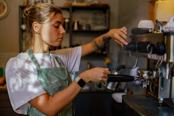 istock Barista Preparing Coffee in a Cozy Caf Setting 2175735075
