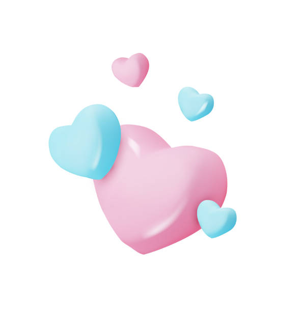 istock 3d cartoon colorful heart shape toy collection, isolated on light pink background. Suitable for Valentine s Day and Mother s Day decoration. 2175751590