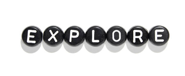 istock Creative word art featuring the word 'explore' on black circular buttons 2175766859