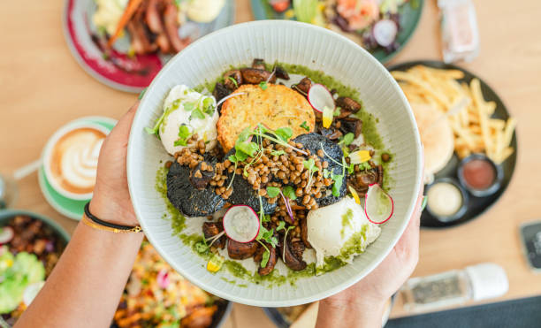 istock Hands holding Mushroom Steak. 2175770944