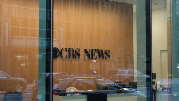 Washington, DC CBS News Offices Washington, DC USA; September 29, 2024: A view into the lobby of the CBS News Washington Bureau campaign headquarters stock pictures, royalty-free photos & images