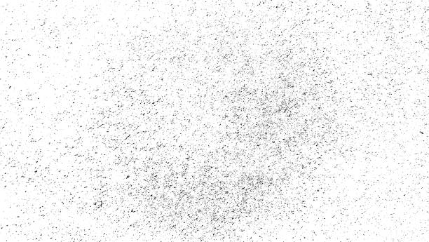 Dirty grunge graininess texture of an unevenly filled surface with spots, dirt, and grit. Closeup Abstract background. Vector illustration. Overlay template