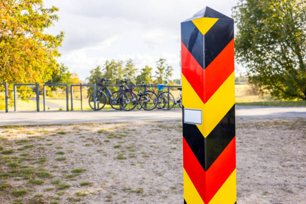 German-Polish border at the Odra river near Mescherin