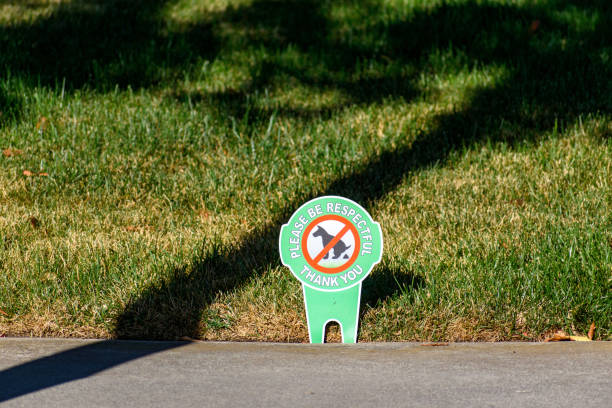 istock No Dog Pooping sign on a neatly maintained lawn 2175796461