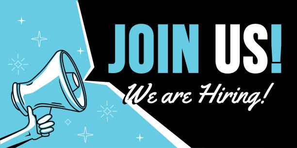 istock Join us, we are hiring - advertising sign with megaphone 2175808832