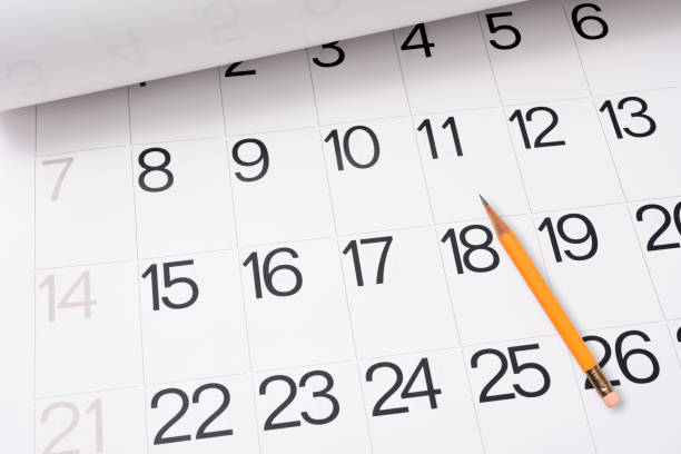 istock Calendar page with a pencil 2175810160