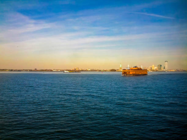 The ferry connecting Manhattan and New Jersey is a frequent route for a lot of commuters. They are treated with spectacular city skyline and views of famous landmarks.