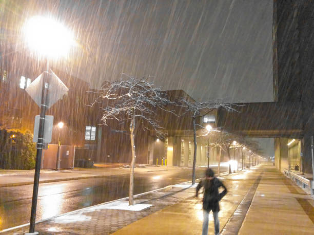 The first snow in New York often catches people off guard. It is cold and it's rough. However students need to navigate through it to go to classrooms.