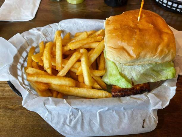 istock French fries and Burger in table 2175813375
