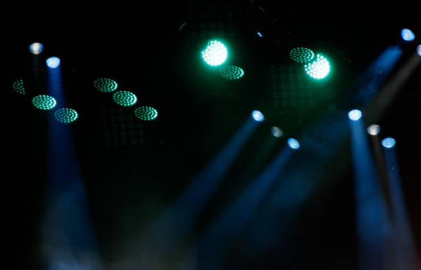 istock Blue light at a concert. Abstract background 2175813593