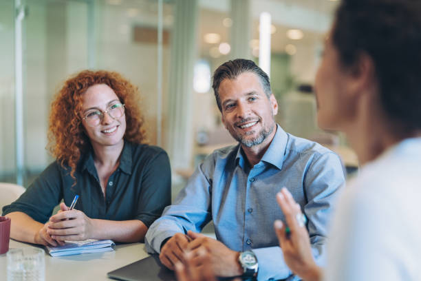 istock Interview with the company management 2175813878