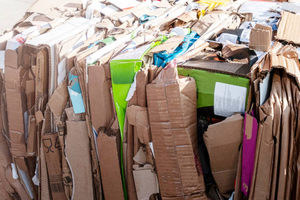 istock Waste paper packaging. Recycling of cardboard for reuse. 2175815743