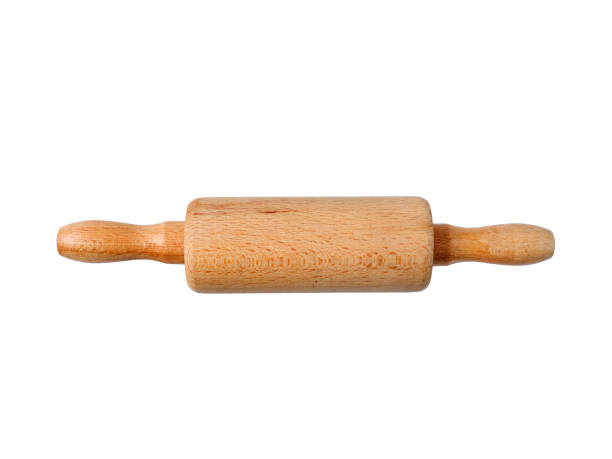 istock Wooden round small rolling pin for making food from dough. 2175816642