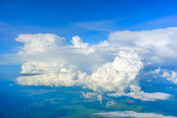 Cumulonimbus storm cloud supercell tornado with hail.