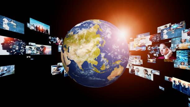 istock Digital contents concept. Social networking service. Streaming video. communication network. 2175826277