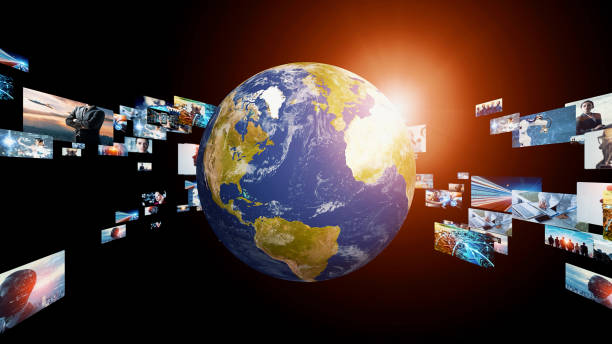 istock Digital contents concept. Social networking service. Streaming video. communication network. 2175826443