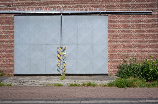 Entrance of an old industrial building.