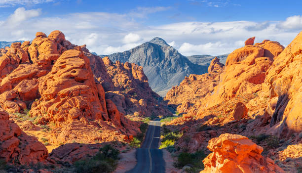 istock Road in Valley of Fire, Nevada. View from Mouse's Tank. 2175828681