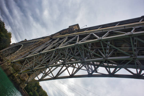Famous bridge designed by Robert Stephenson in Victorian era carrying A55 road and rail links