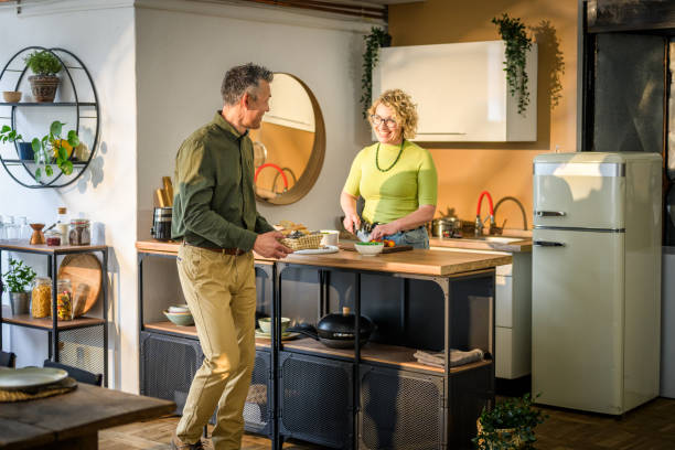 istock Diverse Couple Cooking in Stylish Kitchen 2175836151