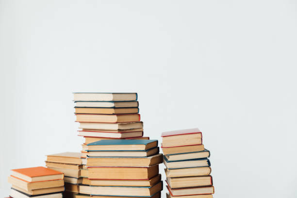 istock Stacks of educational books for teaching in the library on a white background 2175837787