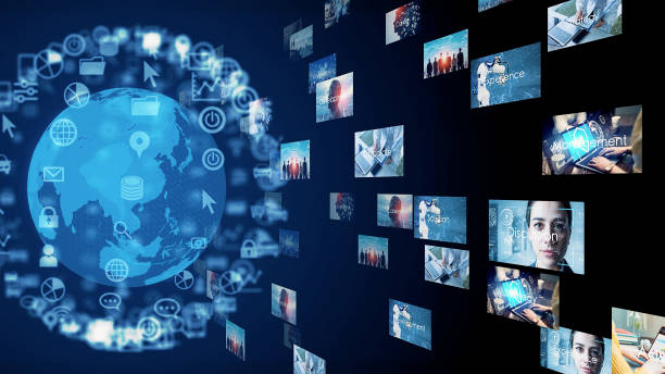 istock Global communication network concept. Digital contents. 2175842059