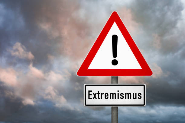 Black warning triangle traffic sign