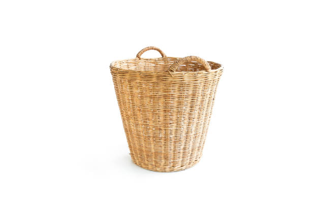 istock Wicker basket isolated on white background, Handcraft rattan weaving 2175844847