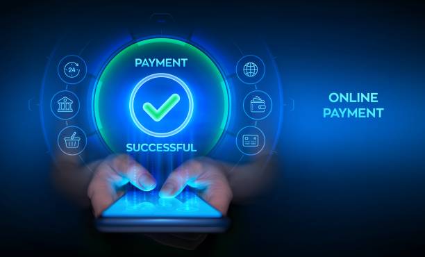 istock Online payment concept. Payment successful notification. Online payment via banking application using smartphone. Online shopping. Financial transaction. Smartphone in hands. Vector illustration. 2175849001