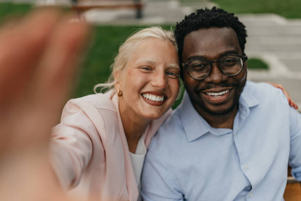 istock Friends posing happily for a selfie in open nature 2175850742