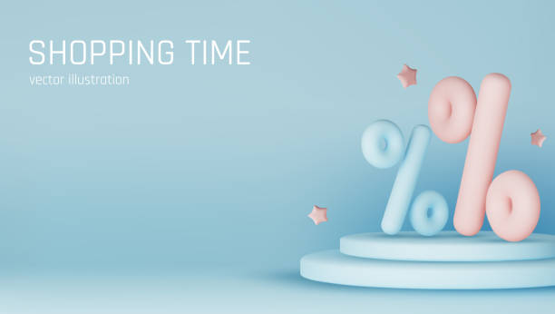 istock 3d Discount product sale podium. Special offer composition. Stage Podium Scene with for Award, Decor element background. 3d render. Vector illustration. 2175861576