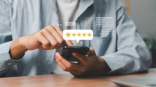 istock Customer review satisfaction feedback survey concept, User give rating to service experience on online application, Customer services best excellent business rating experience. 2175868416