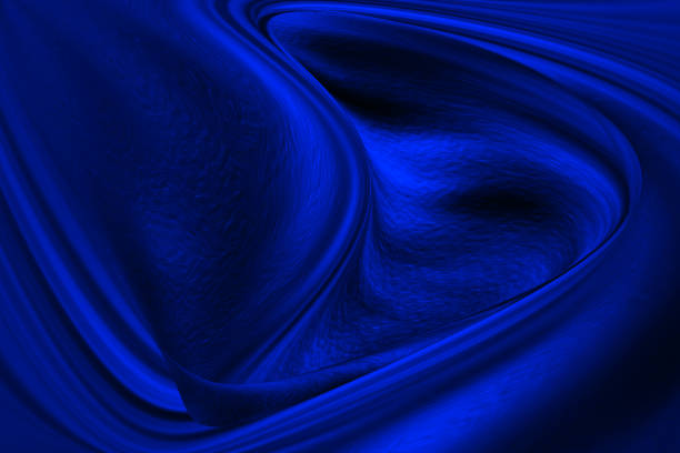 Deep royal blue velvet abstract texture with elegant and bold overlapping crinkles.