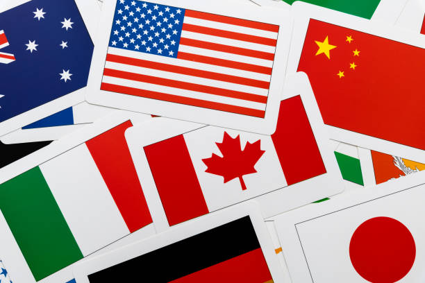 istock Heap of different national flags 2175870469
