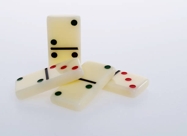 Domino pieces on the table