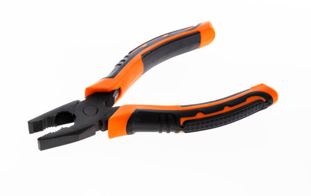 A pair of pliers on white background